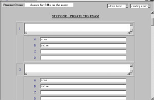 create exams